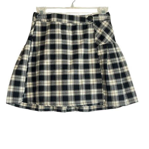JOLT Dresses & Skirts - JOLT Womens Straight Hem Plaid Pleated Mini Wrap Skirt Multicolor Size XS